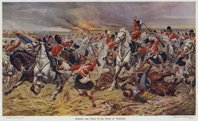 Gordons und Greys an der Front bei Waterloo